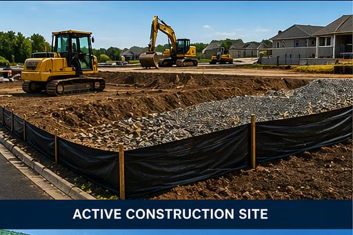 Active construction site