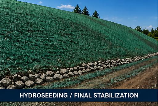 Hydroseeding final stabilization