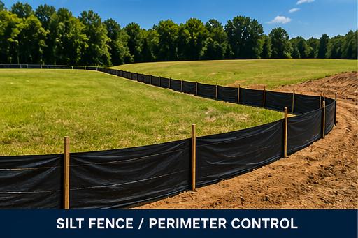 Silt fence perimeter control